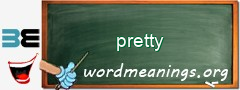 WordMeaning blackboard for pretty